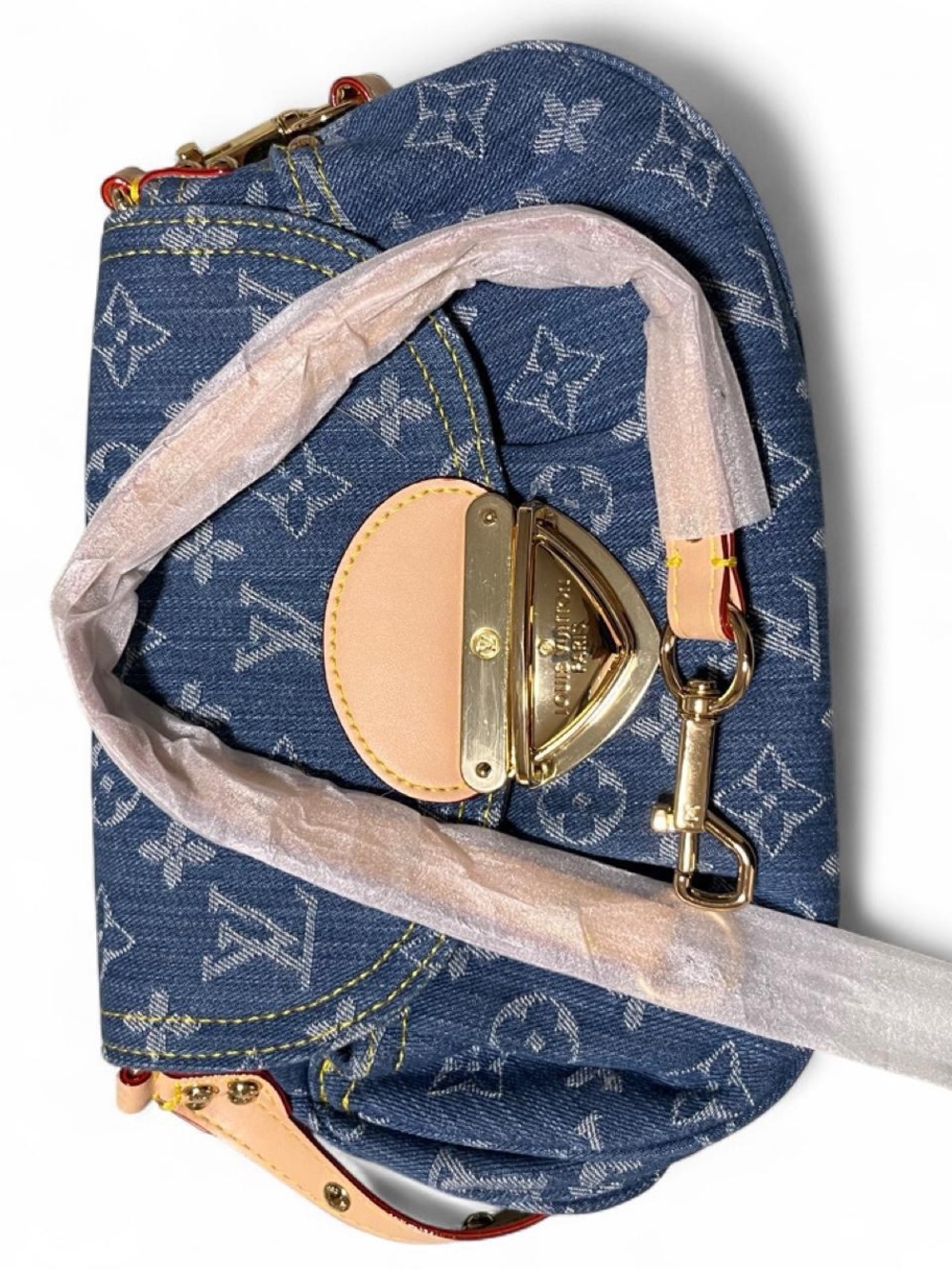 Blue Monogram Denim LV Sunset Shoulder Bag - Picture 8 of 8